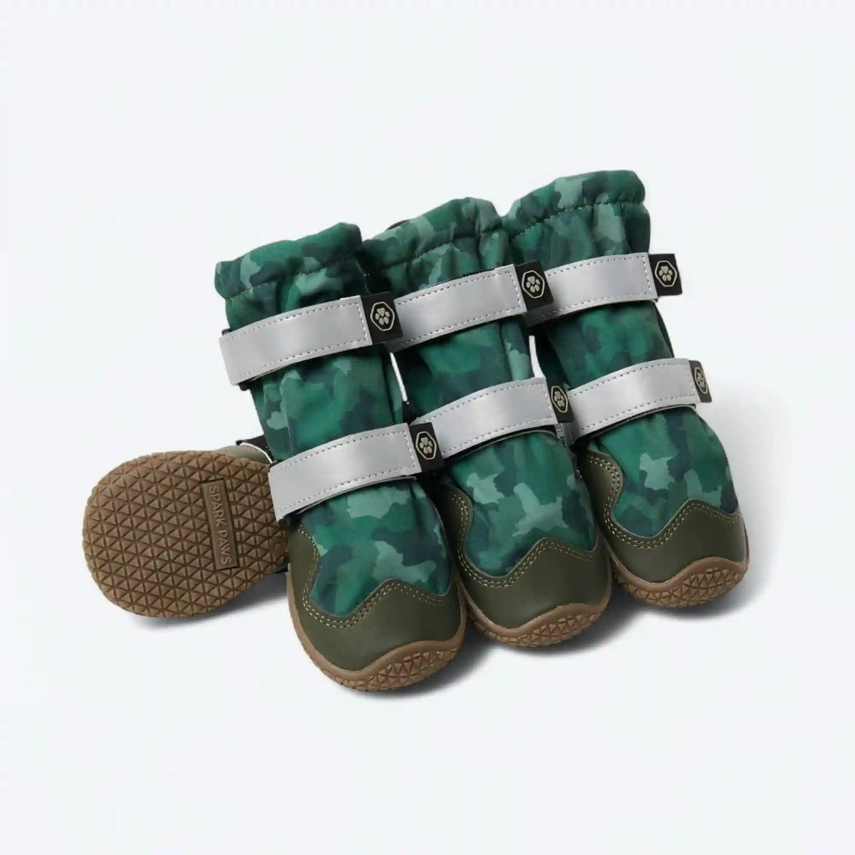Dog Rainboots, Waterproof Dog Shoes - Green Camo