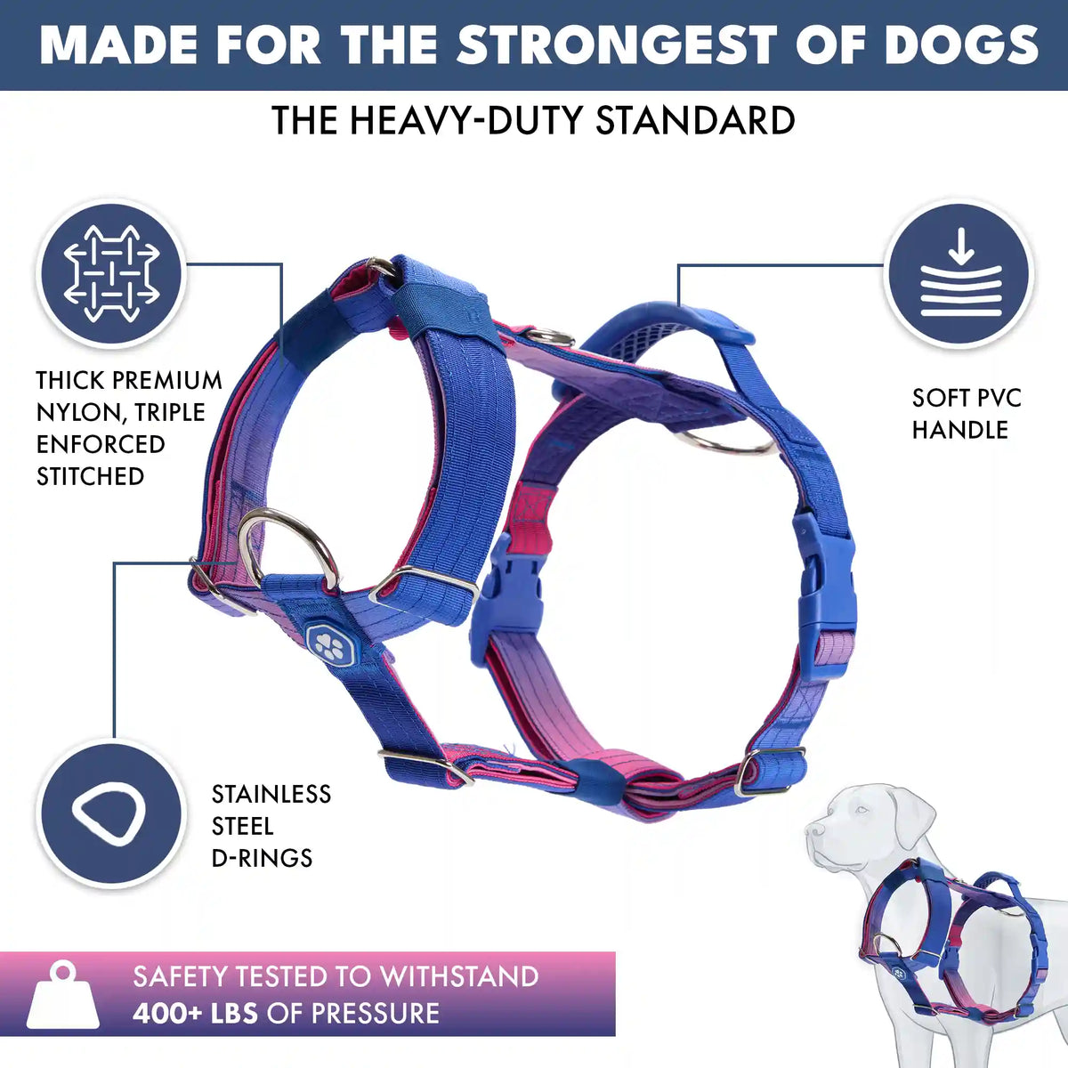 Comfort Control No-Pull Dog Harness - Snow Cone