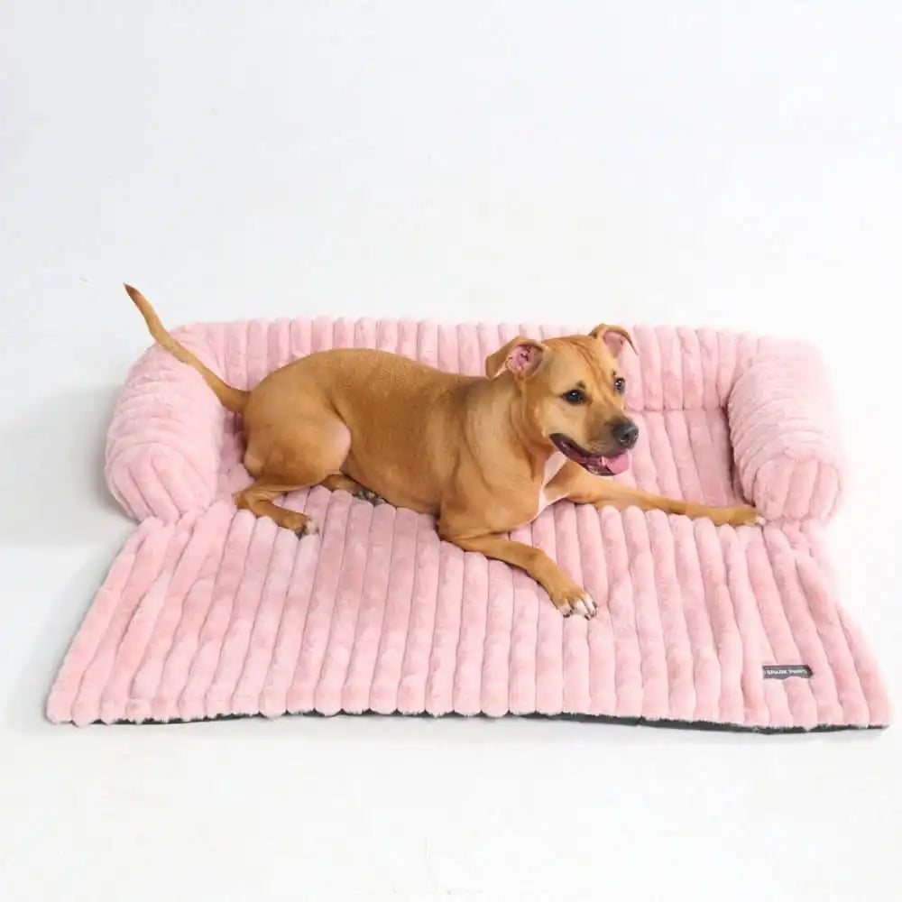 Luxury Couch Cover Dog Bed - Pink