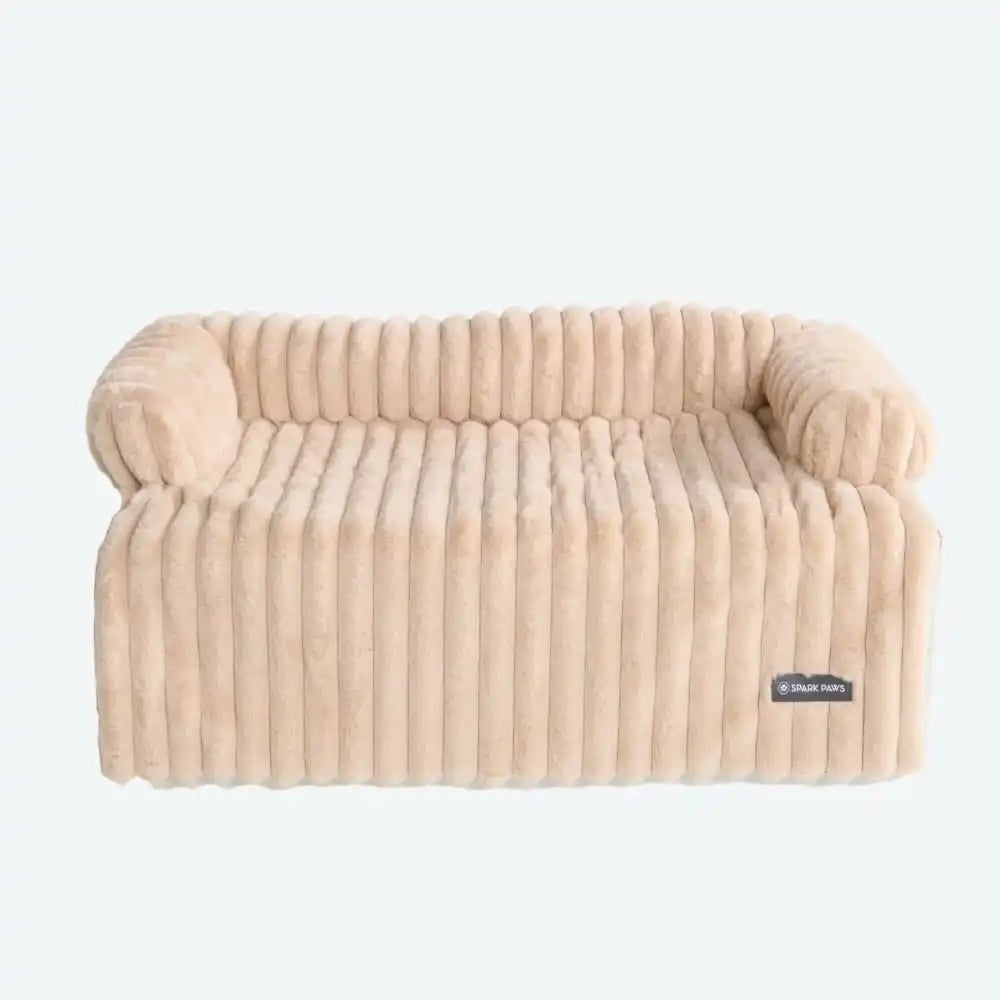 Luxury Couch Cover Dog Bed - Beige