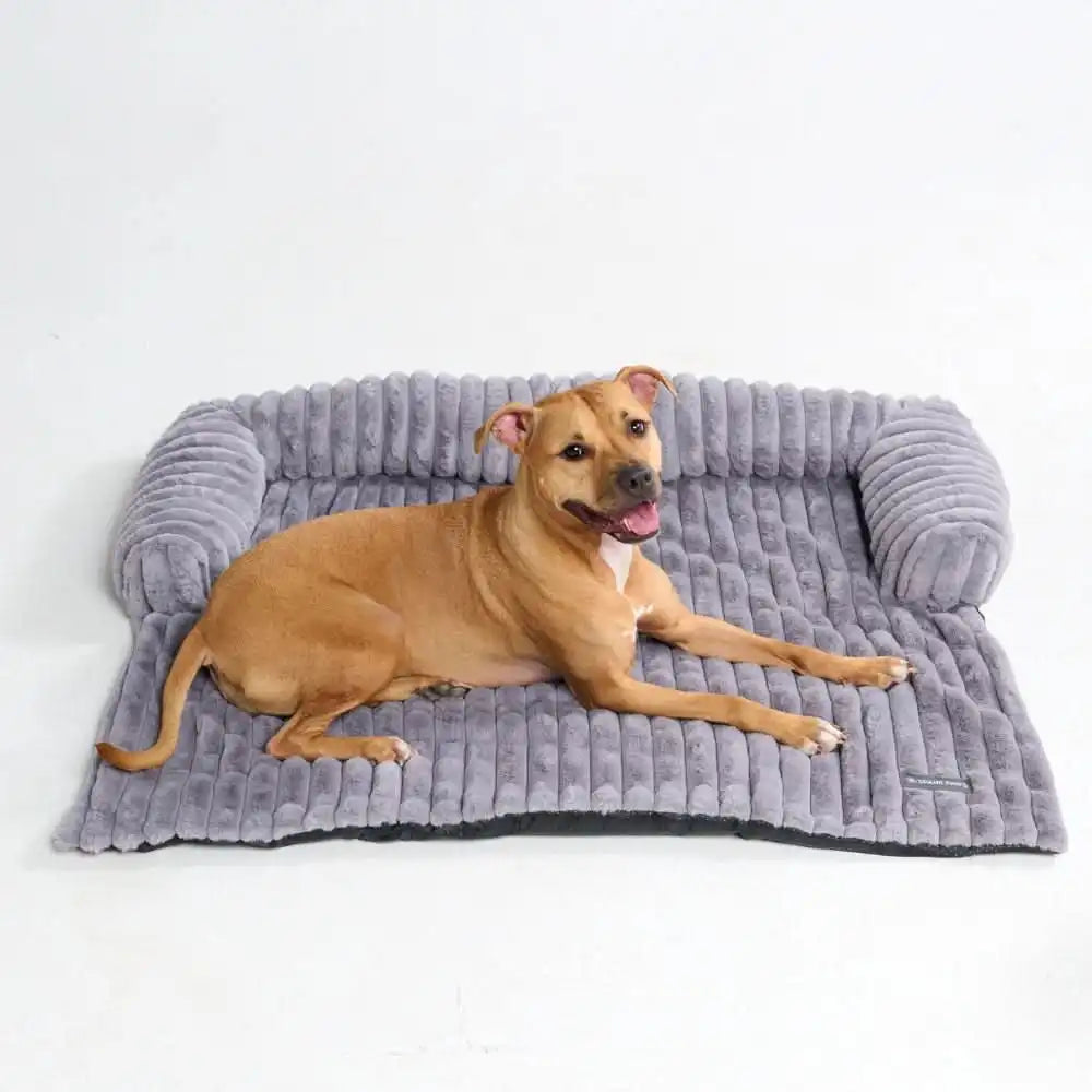 Luxury Couch Cover Dog Bed - Grey