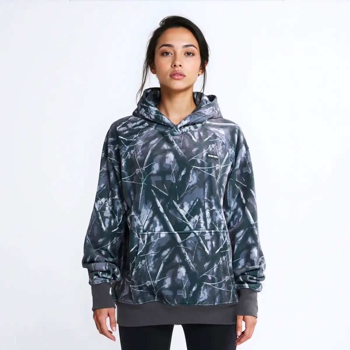 Concrete Wood Human Hoodie - Asphalt
